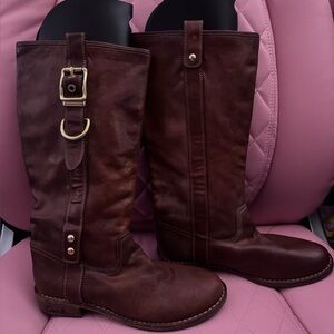 ✨ Coach Weslyn Tall Leather Riding Boots – Iconic Gossip Girl Style (Size 9) ✨